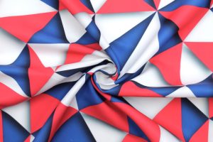 Tissu bleu blanc rouge