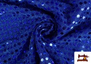 Tissu bleu pailleté