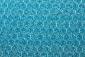Tissu bleu paon