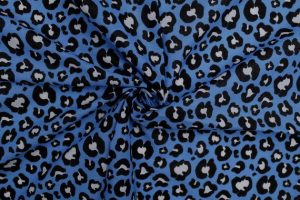 Tissu léopard bleu