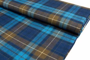 Tissu tartan bleu