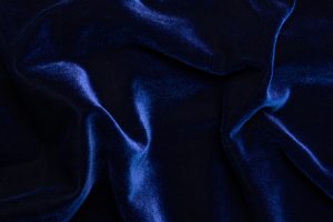 Tissu velours bleu nuit